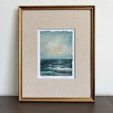 "Moonlight Waves" - Original Painting in blue by Sara Swanson