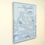 "Senecio Shadow - Original Acrylic Painting" - Original Painting in blue by Kate Sowinski