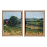 "Summer Field" - Original Painting in green by Wendy Keller