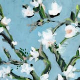 ""Ishtar"- 24 x 36" - Original Painting" - Original Painting in blue by Green Barn Studio