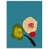 "Mini Painting Botanical Turquoise" - Original Painting in multicolorassorted-colors by Caryn Owen