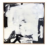 "Black and White Square" - Original Painting in black by Jessalin Beutler