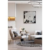 "Black and White Square" - Original Painting in black by Jessalin Beutler