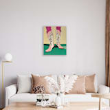 "Hot Pink Tights" - Original Painting in multicolorassorted-colors by Nicole Simms