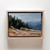 "New Mexico landscape 5"x7" framed" - Original Painting in multicolor by Weronika Zubek