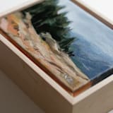 "New Mexico landscape 5"x7" framed" - Original Painting in multicolor by Weronika Zubek