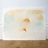 "Soft Clouds oil painting" - Original Painting in beige by Lucrecia Caporale