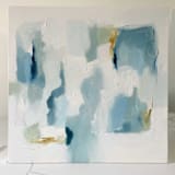 "Frosted Magnolia" - Original Painting in blue by Nicoletta Savod