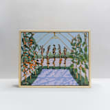"Orangerie" - Original Painting in orange by Lottie Aldarwish