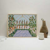 "Orangerie" - Original Painting in orange by Lottie Aldarwish