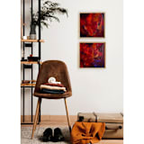 "Passionate Heart Pair" - Original Painting in red by Jessalin Beutler