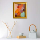 "Festive Layers" - Original Painting in orange by Jessalin Beutler