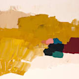 "Beach Party" - Original Painting in yellow by Caryn Owen