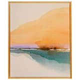 "Orange Sunset Scenery no.2" - Original Painting in orange by Shina Choi