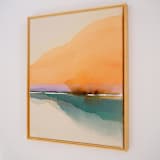 "Orange Sunset Scenery no.2" - Original Painting in orange by Shina Choi