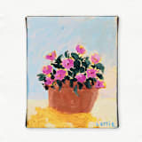 "In Terracotta" - Original Painting in multicolor by Lottie Aldarwish