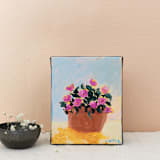 "In Terracotta" - Original Painting in multicolor by Lottie Aldarwish