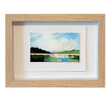 "The Windy Lake" - Original Painting in blue by AlisonJerry
