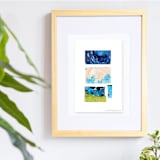 "Water Grass Pool" - Original Painting in blue by AlisonJerry