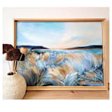 "Sunrise Breeze" - Original Painting in blue by AlisonJerry