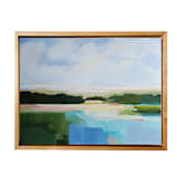 "A Break In The Day" - Original Painting in blue by AlisonJerry