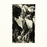 "Etching 3" - Original Painting in black by Dana Williamowsky