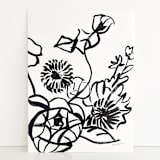 "Sumi Fleurs" - Original Painting in black by Mary Gaspar