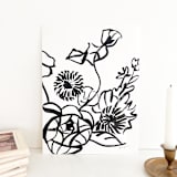 "Sumi Fleurs" - Original Painting in black by Mary Gaspar