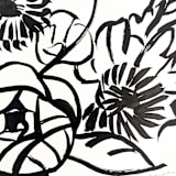 "Sumi Fleurs" - Original Painting in black by Mary Gaspar