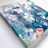"'Colorado Blue Columbine'" - Original Painting in blue by Holly Whitcomb