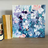 "'Colorado Blue Columbine'" - Original Painting in blue by Holly Whitcomb