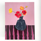 "Obsidian Vase" - Original Painting in multicolorassorted-colors by Nicole Simms