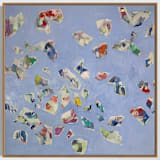 "Paper Wings" - Original Painting in blue by Sarah Mankin