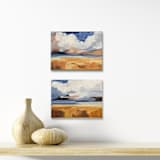 "Out West" - Original Painting in blue by AlisonJerry