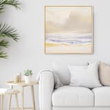 "Nostalgic Beach" - Original Painting in beige by Shina Choi