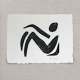 "Repose" - Original Mixed Media in black by Maja Cunningham