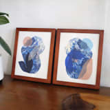 "sea flora two" - Original Mixed Media in multicolorassorted-colors by Carrie Moradi