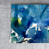 "Threads of Possibility no. 06" - Original Mixed Media in blue by Jocelyn Elizabeth