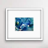 "Threads of Possibility no. 06" - Original Mixed Media in blue by Jocelyn Elizabeth
