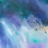 "Inner clarity - Original abstract painting on Canvas" - Original Mixed Media in blue by Samantha Tang