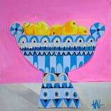 "Bowl of Lemons" - Original Mixed Media in multicolorassorted-colors by Nicole Simms