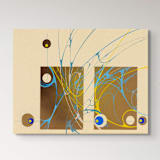 "ON 4" - Original Mixed Media in multicolor by Nerea Azanza