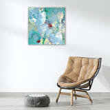 "Blue Dragonfly" - Original Mixed Media in blue by Jessalin Beutler
