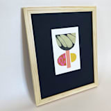 "Mod Tulip #3" - Original Mixed Media in pink by Morgan Kendall