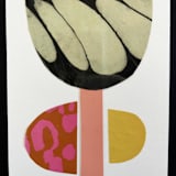 "Mod Tulip #3" - Original Mixed Media in pink by Morgan Kendall