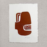 "speak up" - Original Mixed Media in brown by Maja Cunningham