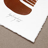 "speak up" - Original Mixed Media in brown by Maja Cunningham