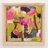 "Pink in Suspension" - Original Mixed Media in multicolorassorted-colors by CONNIE COLLUM