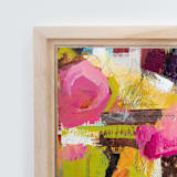 "Pink in Suspension" - Original Mixed Media in multicolorassorted-colors by CONNIE COLLUM