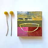 "Bowls Are the New Plates I" - Original Mixed Media in multicolorassorted-colors by Jaqui Falkenheim